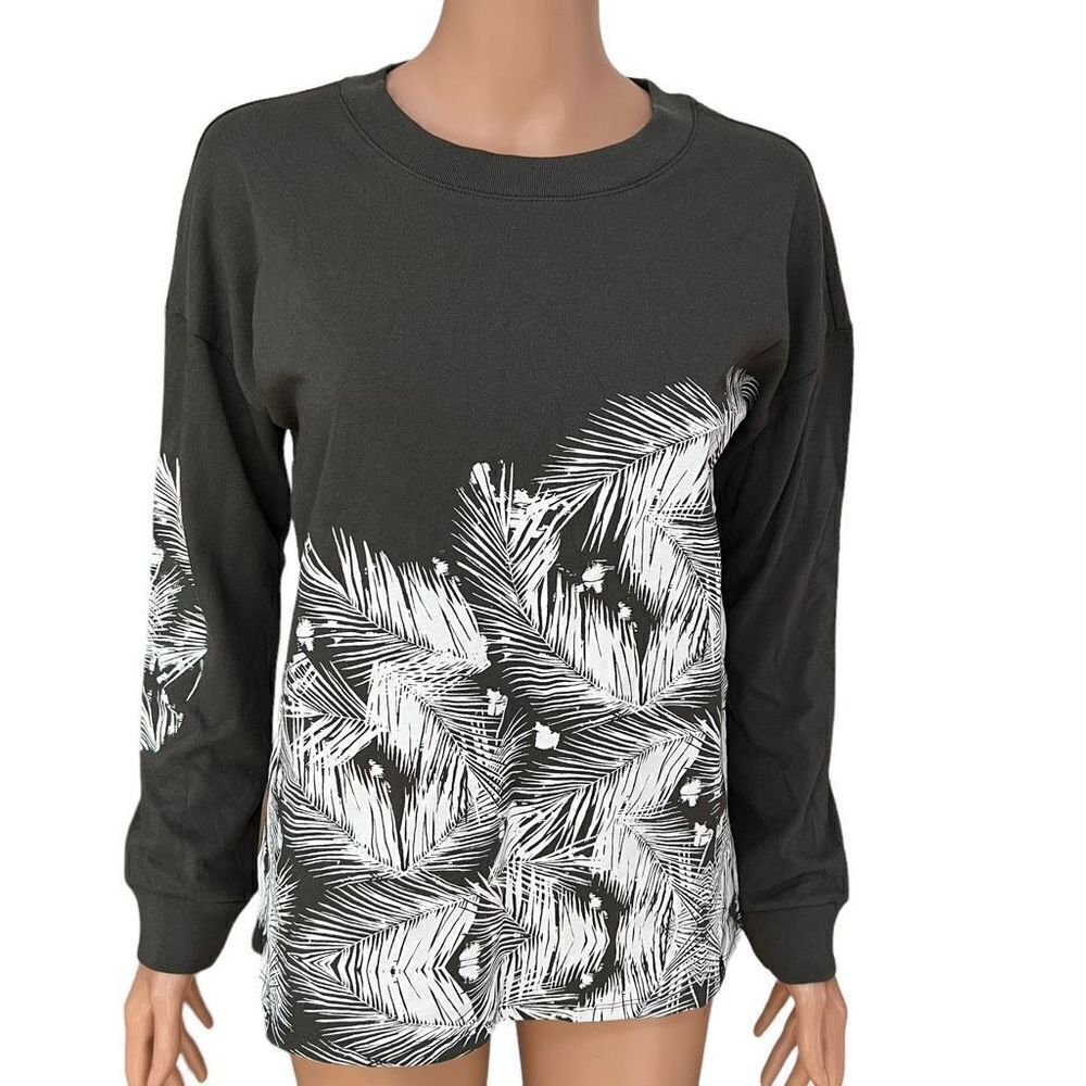Treasure & Bond Kids' Graphic Tee in Black Raven Fading Palm Size XL 14/16 NWOT